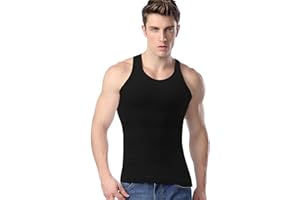 LISEJE Gynecomastia Compression Shirts, Mens Slimming Body Shaper Vest, Tummy Control Undershirts