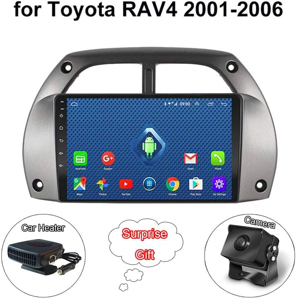 XMZWD Android 8.1 Car Entertainment Multimedia Radio 9 Inches Touch Screen, For Toyota Rav4 2001-2006 Support Bluetooth/Wifi/Steering wheel controls(Contain Camera/Car Heater)