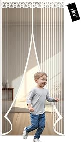 YRH Magnetic Fly Screen Door 120x220cm Heavy Duty Self-Sealing Mesh