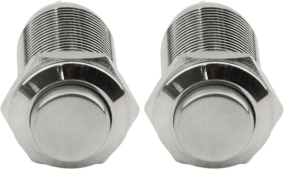 WMYCONGCONG 2 PCS 12mm Latching Waterproof Metal Push Button Switch On Off 3A 250V AC, Silver - Image 4