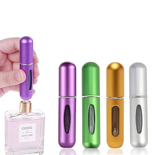 4PCS 5ml Perfume Atomiser Refillable Bottles Portable Mini