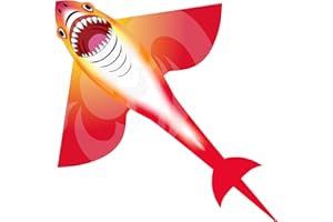 Lanrui Shark Kites for Kids and Adults, Easy to Fly Kite for Beginner, Kite for Children Outdoor Beach Game, Includes Kite Line