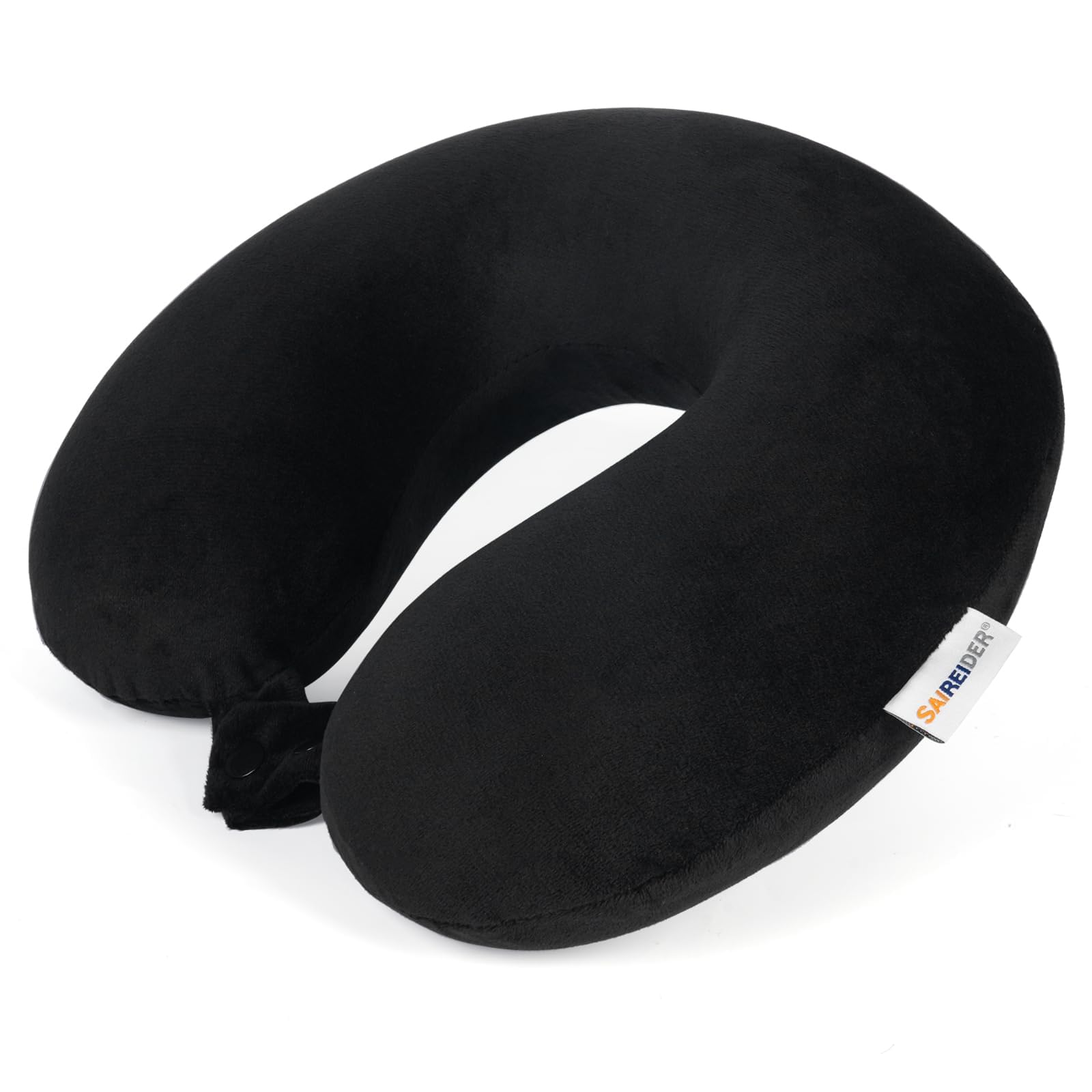 Photo 1 of SAIREIDER Travel Pillow 100% Pure Memory Foam Travel Neck Pillow, Airplane Pillow for Traveling?Car?Home?Office?Washable Cover?Black?