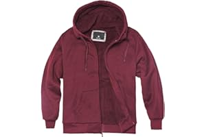 Gary Com Heavyweight Sherpa Fleece Hoodies for Men Full Zip Up Sweatshirt Long Sleeve Lined Active Jacket