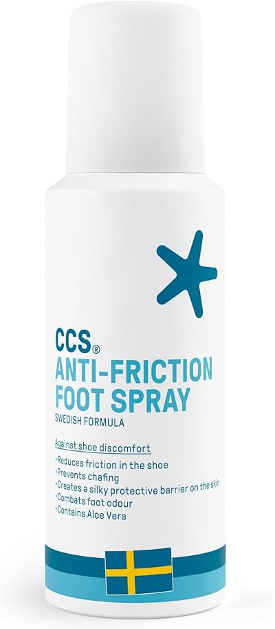 CCS Anti-Friction Foot Spray 100ml Prevents Chafing & Blisters for Comfort