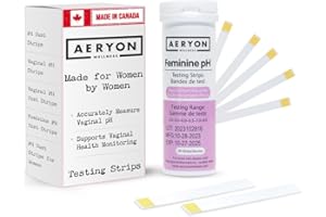 Vaginal Health pH Test Strips for Women by Aeryon Wellness | Made in Canada | Bacterial Vaginosis Treatment | Monitor Feminin