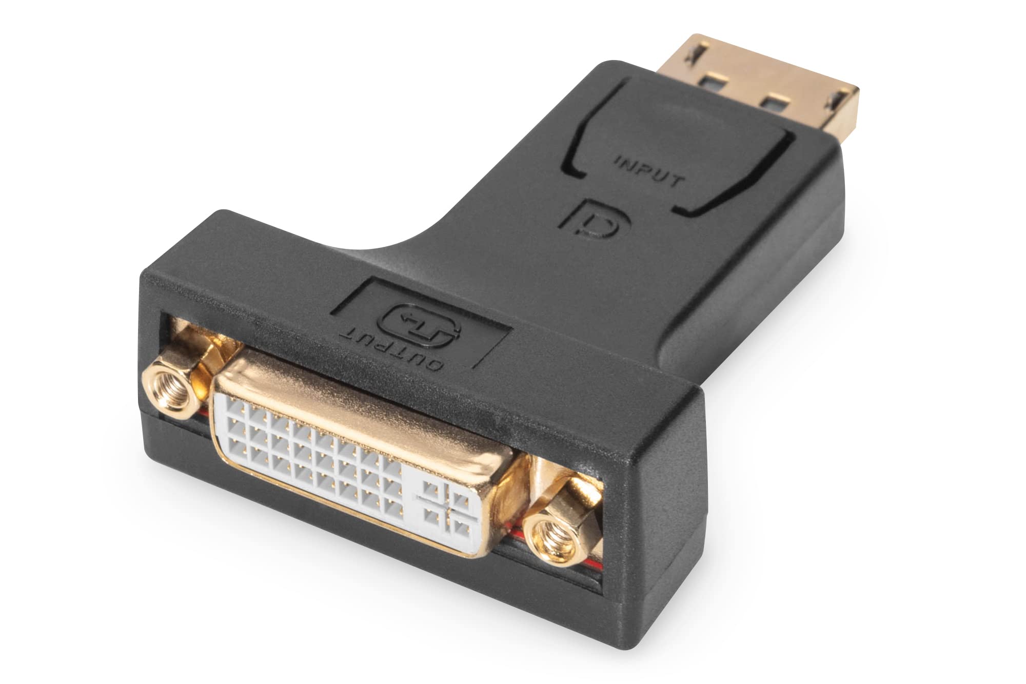 DIGITUS DP Male to DVI-I Female DisplayPort Adapter - Black