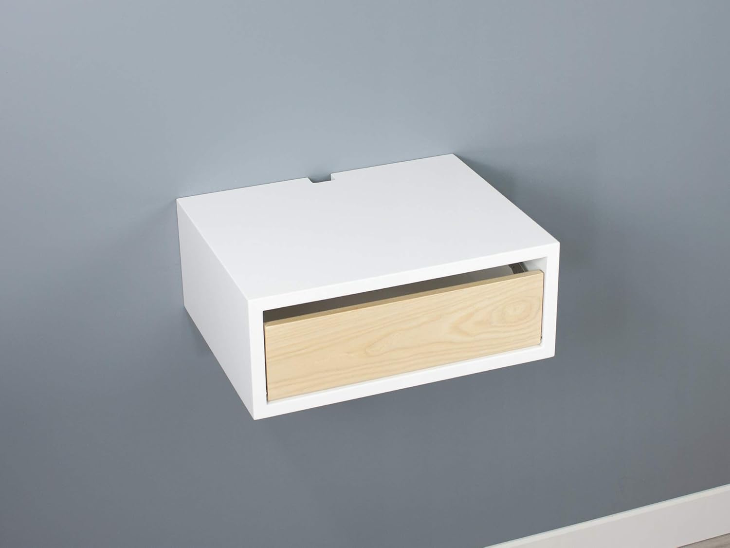 Amazon Com White Contemporary Floating Nightstand Wall Mount Nightstand Side Table Bedside Table Handmade