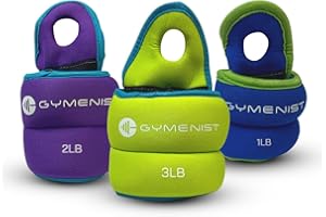 GYMENIST Pair of Wrist Weights With Hole for Thumb, Great for Running & All Kind of Cardio Exercises