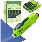 TAPE RUNNER - Double Sided Adhesive with Dispenser Roller Included - Acid Free, Sticky, Transparent - Ideal for Scrapbooking, Crafts &amp; More - Retractable (315 inches per Cartridge), 5 Cartridges