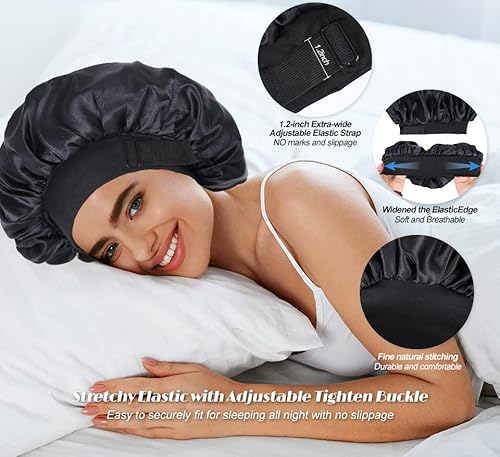 Amazon Sleeping With Shower Cap Natural Hair Awefeel Double-Layer