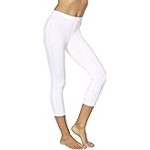 No Nonsense Women's Classic Denim Capri Leggings with Pockets, Comfortable Stretch Pull On Pants