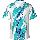 JIPOFD 90'S Cup Design Men's Hawaiian Shirt Short Sleeves Button Down Summer Beach Casual Shirts