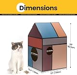 Conlun Cardboard Cat House with Scratching Board Catnip Medium view 5