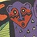 Brentwood Laurel Burch 18-Inch Embroidered Tapestry, Friends of Amazonia, Black