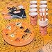Halloween Party Decorations for Kids - Halloween Party Supplies Set - 91 Pieces(Serves 16) Includes Happy Halloween Banners Witch Balloons Tablecloth Plates Napkins Cups Straws