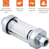 CarBole 2PCS Inline Fuel Filter 3/8 1/4 5/16 Hose Barb Chrome OE FFC1000 view 5
