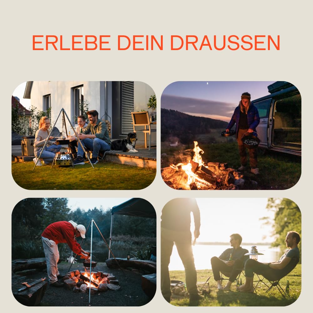 Petromax Feuertopf ft9-t Einsteiger-Set - Dutch Oven mit planen Boden inklusive Deckelheber, Pflegepaste und Schaber - für alle Grillarten und offenes Feuer - 7,5 Liter 7