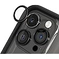 RhinoShield Camera Lens Protector Compatible with [iPhone 15 Pro/15 Pro Max] Impact Protection-High Clarity and Scratch/Fingerprint Resistant 9H Tempered Glass with Aluminum Trim-Black
