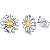 Daisy Earrings 925 Sterling Silver Daisy Flower Earrings Daisy Jewellery Gift for Women