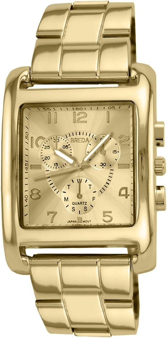 Breda Women's Eva Modern Oversized Square Boyfriend Watch Gold 2334