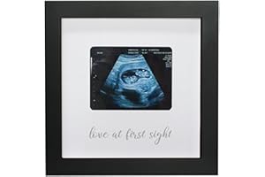 HAMUIERS Love at First Sight Ultrasound Picture Frames, Sonogram Picture Frame, Pregnancy Announcement for Grandparents, Baby