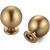 Ravinte Decor 12 Pack Champagne Bronze Cabinet Knobs, Round Ball Drawer Knobs for Cabinets and Dressers, 1" Diameter
