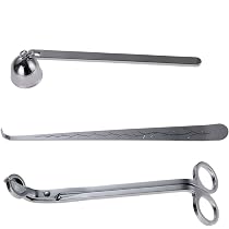 Kit 3 Outils Pour Bougies - Coupe-Mèche, Éteignoir Et Cuillère En Acier Inoxydable