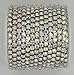 10 Yard Crystal AB Rhinestone Close Chain Clear Trim Sewing Craft (Silver, 4.3mm)