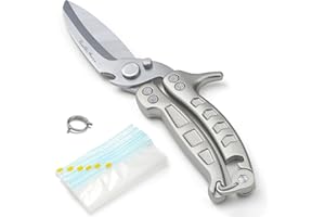 RIVATHI HOMES Poultry Shears Heavy Duty Kitchen Scissors for Cutting Chicken - Kitchen Shears Heavy Duty Scissors Industrial Grade - The Perfect Kitchen Gadgets for Meat & Bone Cutter, Shellfish, Lobster and Pizza