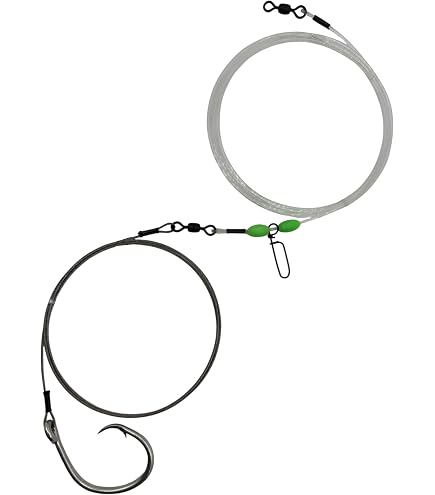 SharkLeash Drone Ready 25' Shark Rig with 18/0 Non-Stainless Circle Hook - 400 lb Braided Black Vinyl Coated Stainless