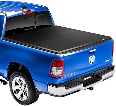 Amazon Com Lund Genesis Elite Tri Fold Soft Folding Truck Bed Tonneau Cover 958173 Fits 2015 2020 Ford F 150 6 7 Bed 78 9 Automotive