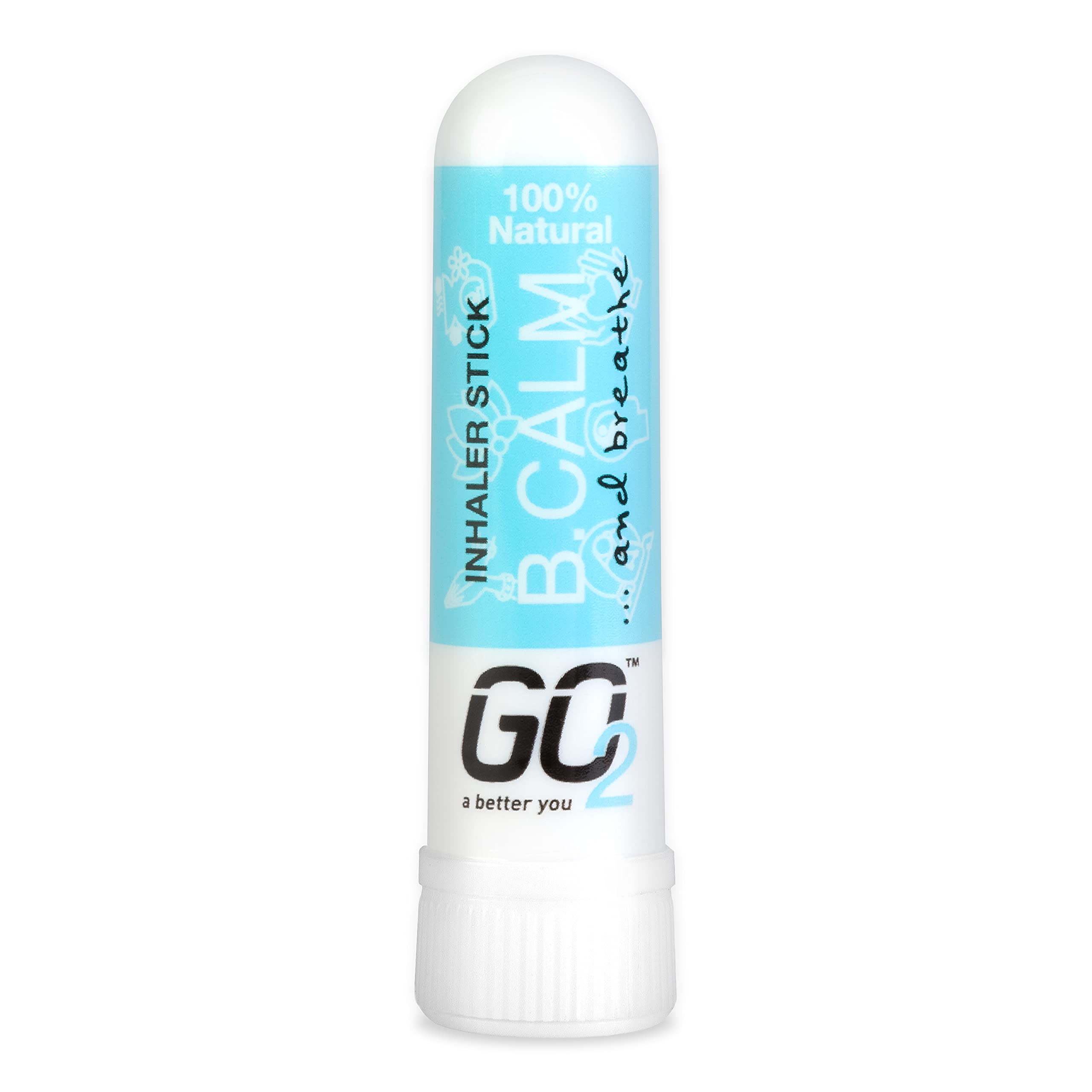 GO2 Inhaler B. Calm Stick — Essential Oils for Convenient On-The-Go Use — 100% Natural, Synthetic-Free, and Cruelty-Free (1ml Tube)