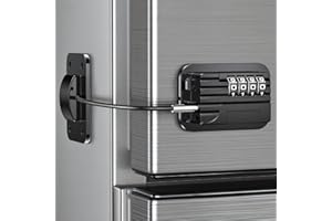 WILNIRY 2025 New Refrigerator Locks with Combination - Child Proof Fridge Locks for Kids and Aldult with 4 Code, Cabinets Safety Door Lock for Freezer and Drawers, Windows - No Tools Need or Drill (Patent)