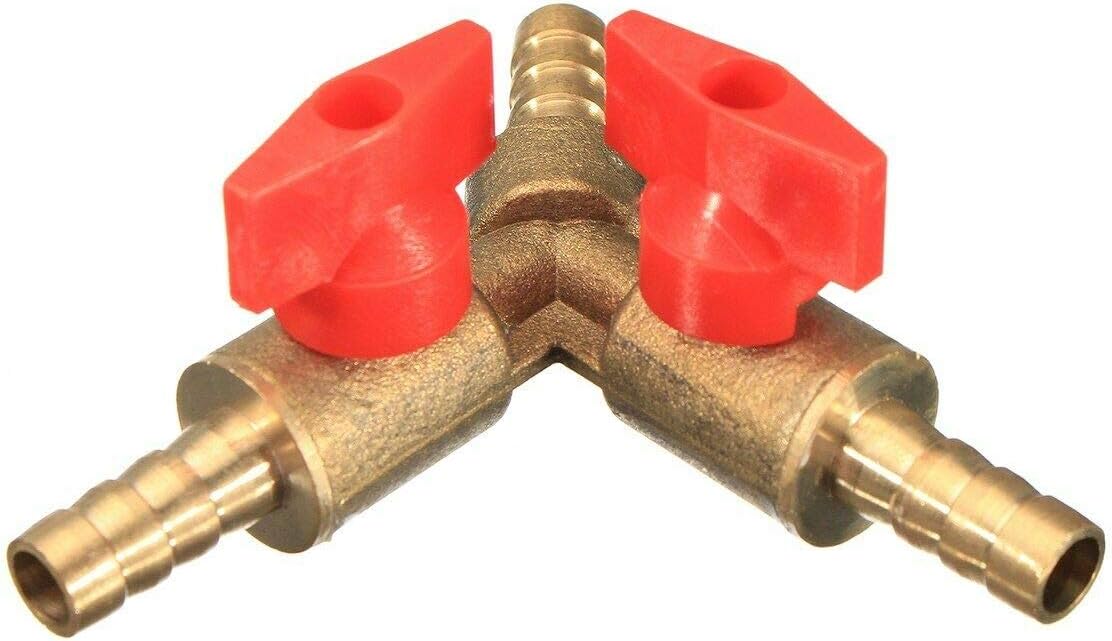 Y Shape Ball Valve, Y Shape Valve Connector Shut Off Coupling Splitter Y Ball Valve for Water,Oil & Gas/Zinc Alloy,10mm(3/8") - Image 5