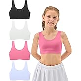 Sascina Training Bra for Girls 7-8, 8-10, 10-12 Seamless Bras for Girls Sports Bras Comfortable- No Pads, Chest Double Lined