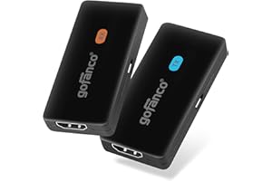 gofanco 1080p Mini Wireless HDMI Extender – Up to 490ft (150m) at 1080p, Powerful Embedded Antennas, 2.4GHz, 5GHz, Portable, Error Correcting, Super Low Latency, USB-Powered, TAA (HDwirelessMini)