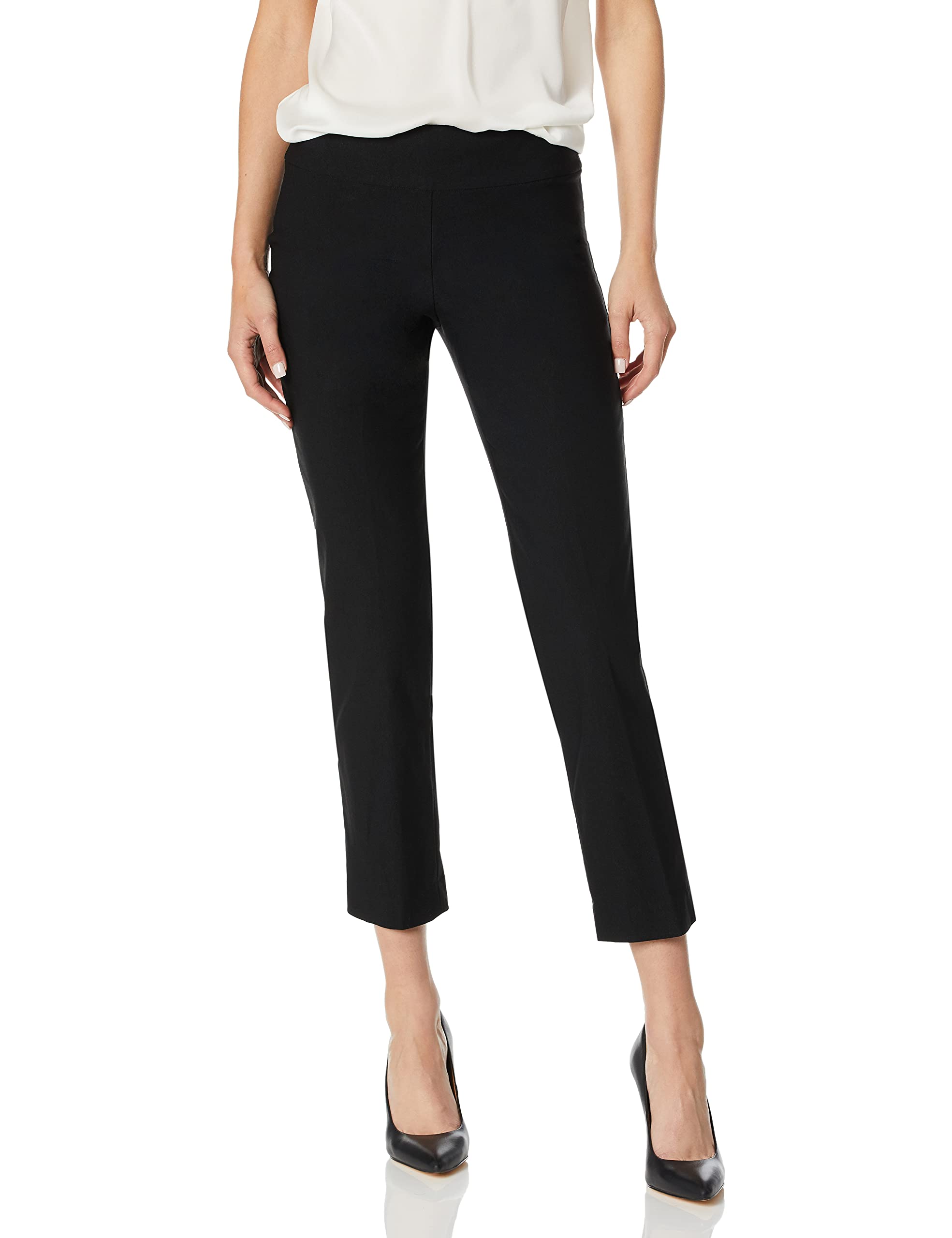 Photo 1 of NIC+ZOE Women's Ankle Wonderstretch Pant, Black Onyx, 6