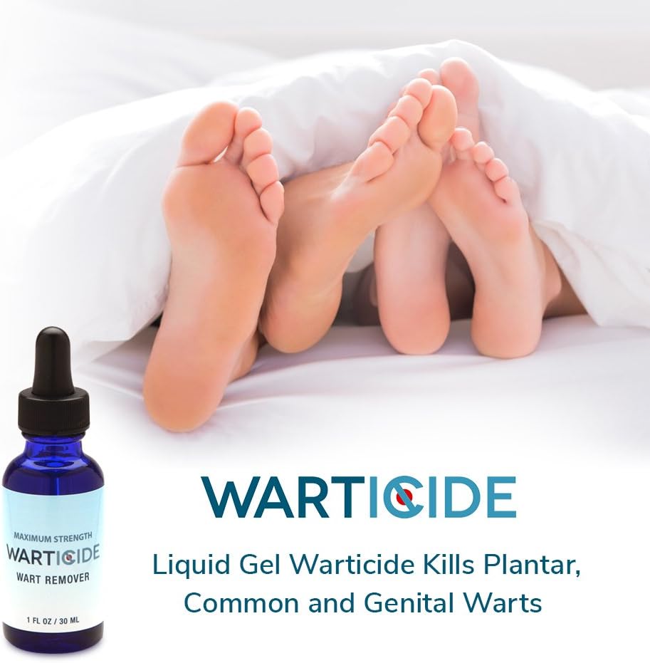 WARTICIDE Fast-Acting Wart Remover - Plantar and Genital Warts Treatment, Attacks Warts On Contact, Easy Application (1 Bottle): Health & Personal Care