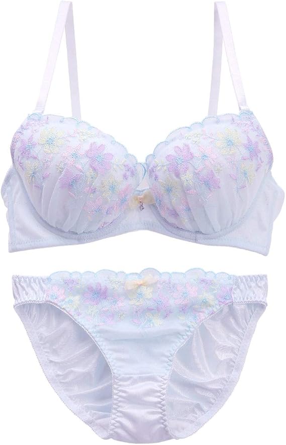Amazon サヤカ Sayaka ガーリーラメフラワー ブラジャー ショーツ セット 谷間 Abcdef 大きいサイズ 小さいサイズ セット 通販