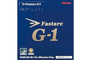 Nittaku NR8702 Table Tennis, Rubber, Fastark G-1, Soft Back, Tension, Black, Thick