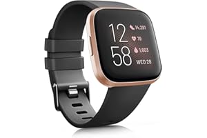 Tobfit for Fitbit Versa 2 Bands/Fitbit Versa Lite Bands, Sport Wristband Small Large Classic TPU Replacement Watch Band for F