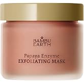 Bambu Earth Papaya Enzyme Exfoliating Face Mask - Non-Abrasive Mask with Willow Bark Extract &amp; Pumpkin Seeds for Glowing Skin - Smooths &amp; Renews Skin Without Dryness for Skincare Routine - 2 oz net wt