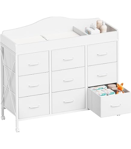 white dresser for nursery Milk Street Baby Branch Double This high Moss 6 Drawer Dresser |