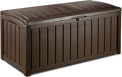 Keter Glenwood 390L Outdoor Storage Box Brown 60% Recycled All Weather