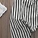 Baby Girls Camisole Black and White Vertical Striped Harem Pants Romper Onesie (1-2years)