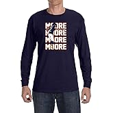 Long Sleeve Navy Chicago Dj Moore Text Pic T-Shirt