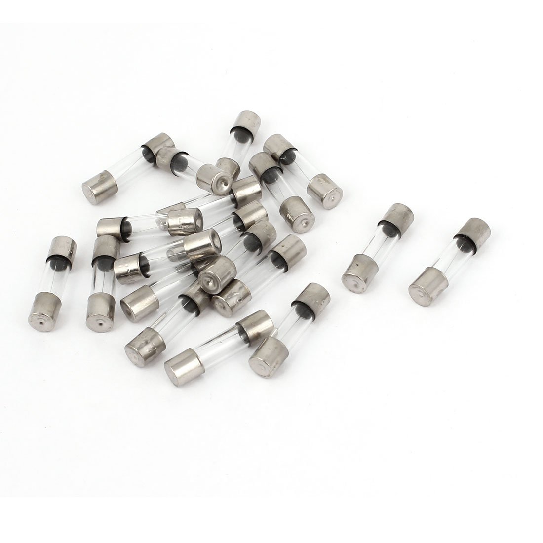 sourcingmap 20Pcs 250V 2.5A Quick Fast Acting Cartridge Glass Tube Fuse 5mm x 20mm