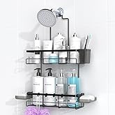 AKTECKE Shower Caddy Hanging Bathroom Organizer: Rustproof Shelf for Inside Shower - No Drilling Racks Over Showerhead - Bath Shelves for Shampoo Soap