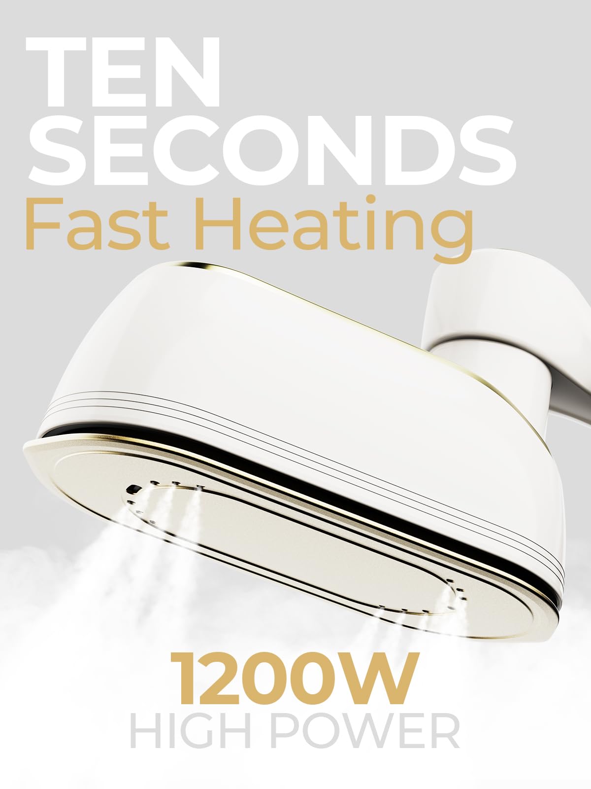 Portable Travel Steamer, 1200W Handheld Fabric Steamer for Clothes, 4 Modes with LCD Display, Powerful Wrinkle Remover for Home & Travel, 150ml Water Tank, 10S Fast Heat-Up, 180° Swivel Handle